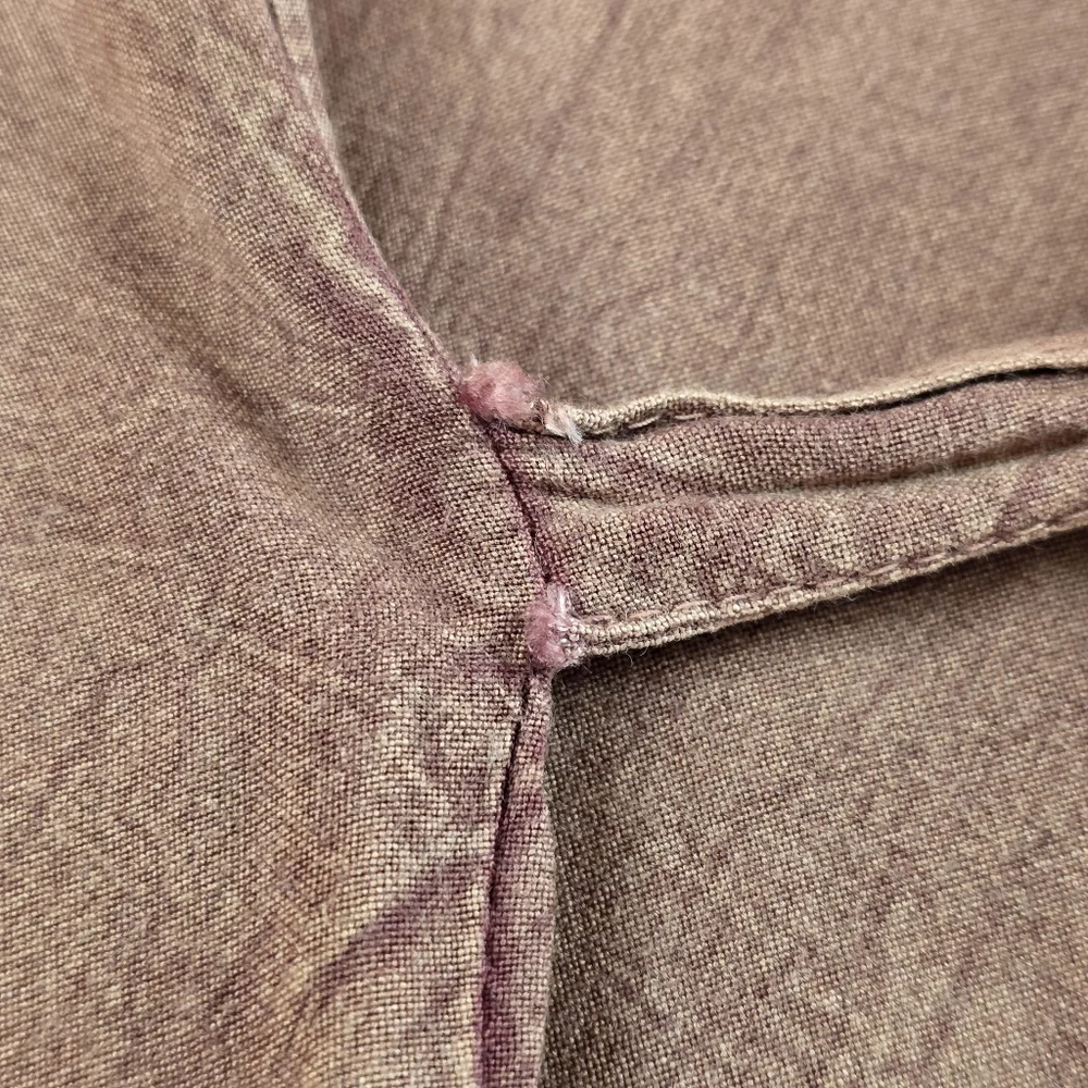 Vintage 90s Y2K Boho Hippie Embroidered Elephant Vest Rust Brown Rayon Women 2X - Picture 7 of 7